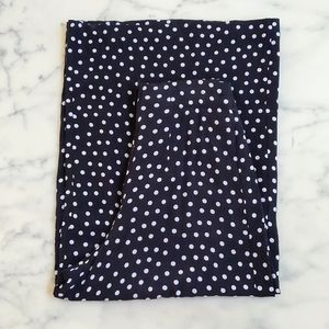 Vintage Express 100% Rayon Polka Dot Wide Leg High-Waisted Culottes Pants.
